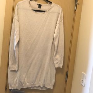 H&M BASICS. white sweater dress.